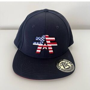 American Fighter Navy Blue Cap with Flag Logo